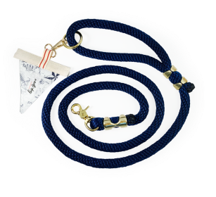 Carta Marina Light Vintage Nautical Toile Premium Rope Leash