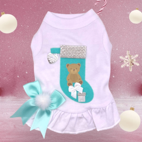 Sniffany Bear Stocking Dress- Dog Dress (size: medium)