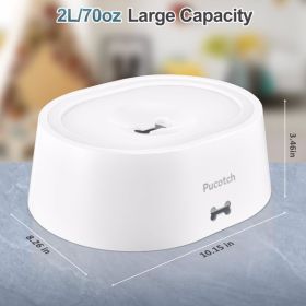 2-liter Pet Drinking Basin With Splash Proof Design, Equipped With A Filter Element For Filtering Water Quality, Prohibited From Sale On Amazon US Sit (Color: White)